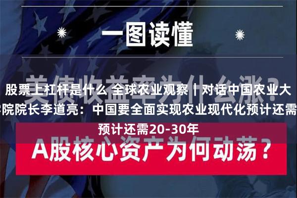 股票上杠杆是什么 全球农业观察｜对话中国农业大学国际学院院长李道亮：中国要全面实现农业现代化预计还需20-30年